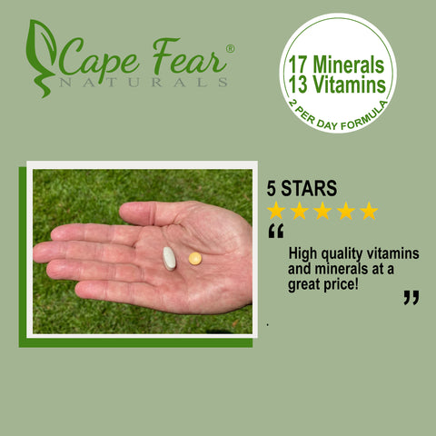 2 per day formula.  5 star review: "high quality vitamins and minerals at a great price"