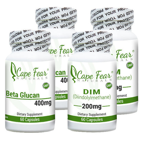 2 DIM and 2 Beta Glucan Combo Deal- Save $5! <br><b><font color=red>FREE SHIPPING USA</font></b> - Cape Fear Naturals, LLC