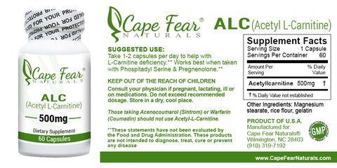 Acetyl-L-Carnitine (ALC) - Cape Fear Naturals, LLC