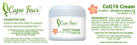 CoQ10 Cream - Cape Fear Naturals, LLC