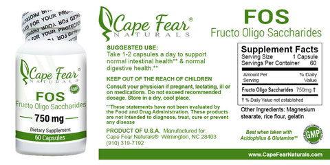 FOS (Fructo Oligo Saccharides) - Cape Fear Naturals, LLC