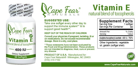 Vitamin E - Cape Fear Naturals, LLC