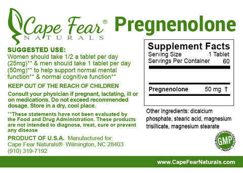 Pregnenolone - Cape Fear Naturals, LLC
