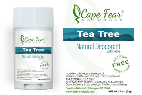 Natural Deodorant - Tea Tree - Cape Fear Naturals, LLC